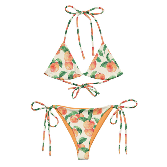 Peachy Peach Fruit Triangle Bikini