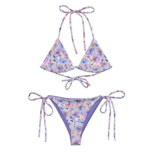 Holographic Fairy Flowers Triangle Bikini