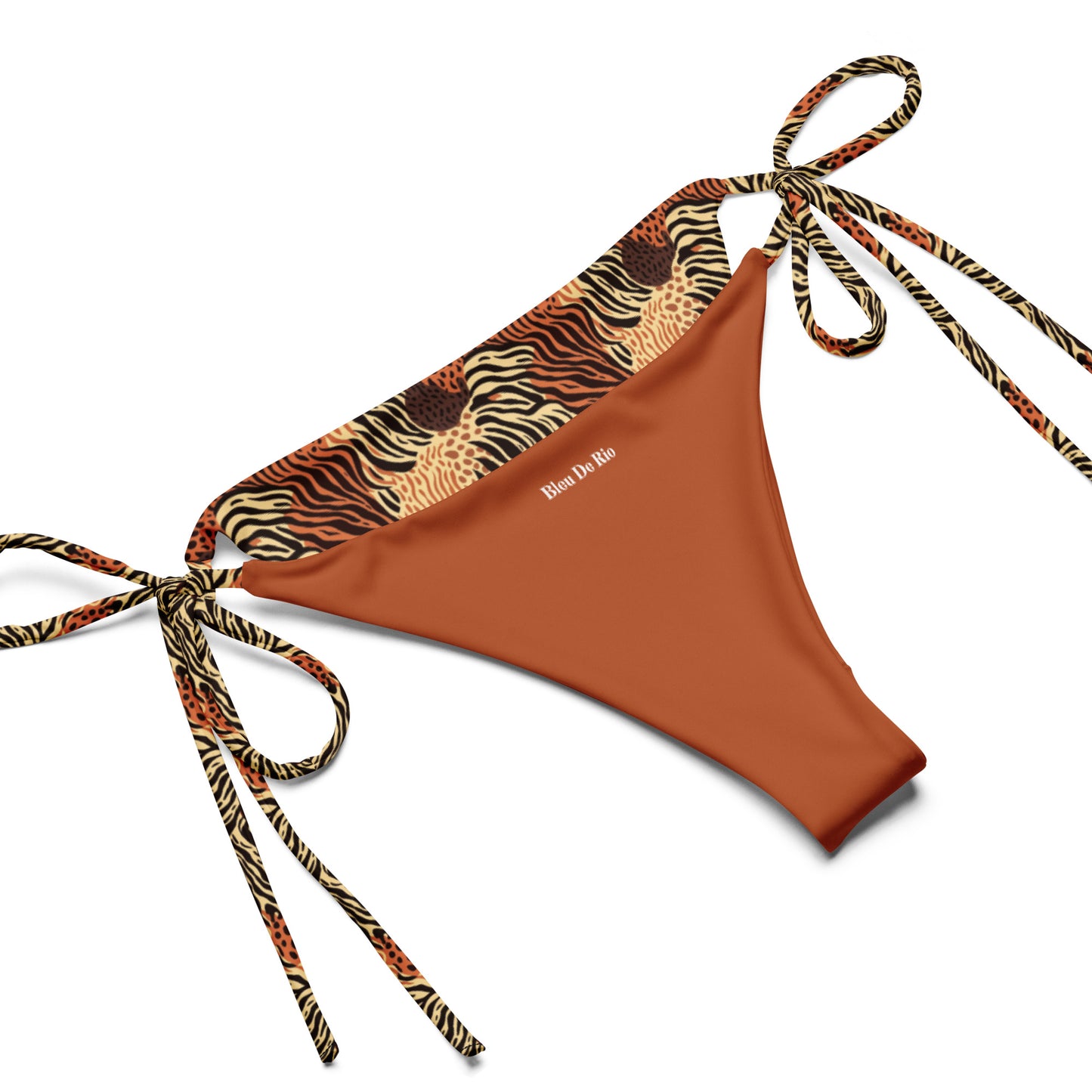 Brown Tiger Animal Print Triangle Bikini