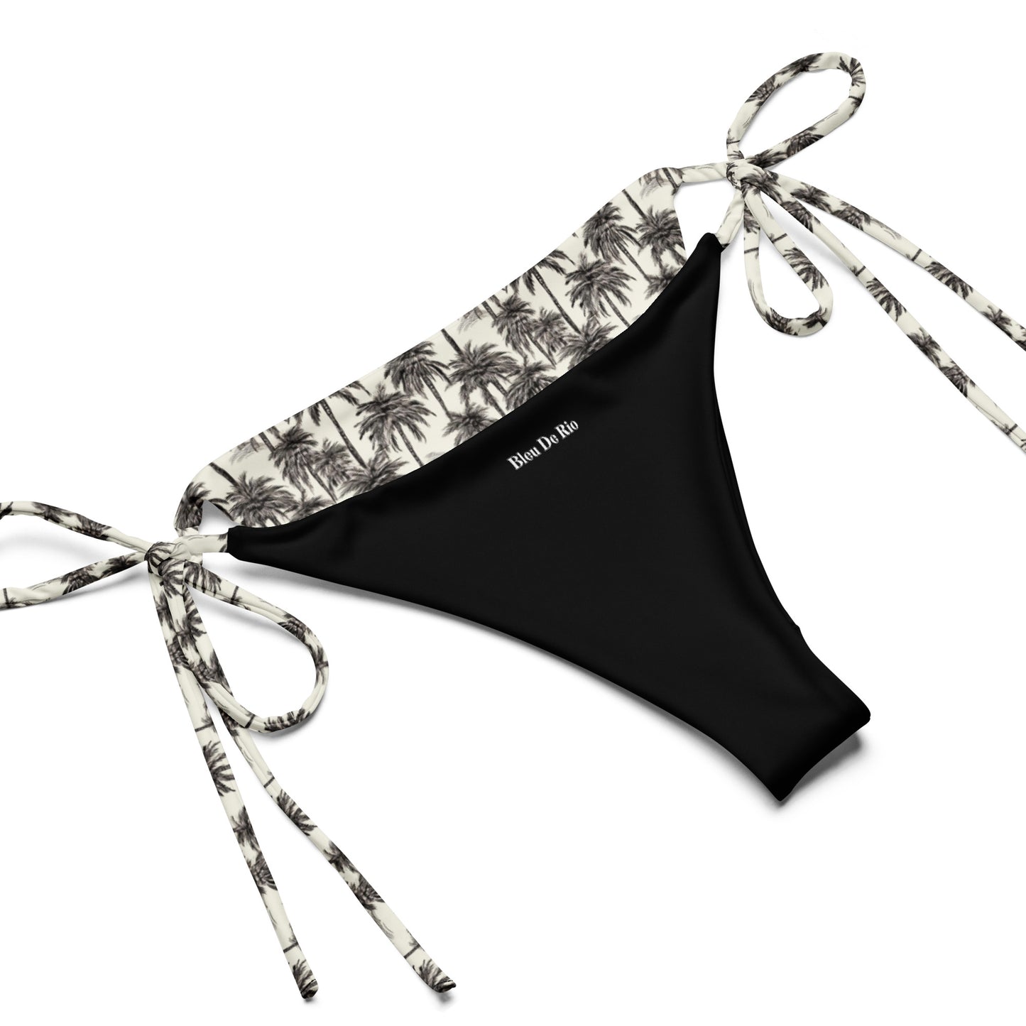 Black And White Palm Tree Brazil Triangle Bikini