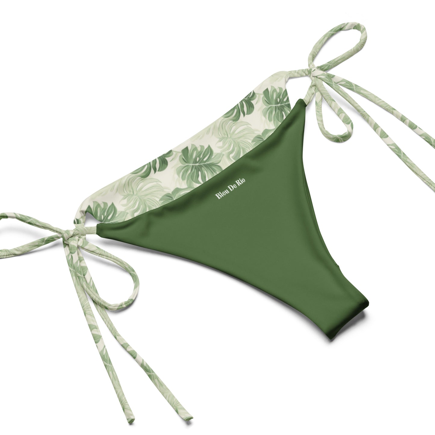 Delicate Monstera Jungle Triangle Bikini