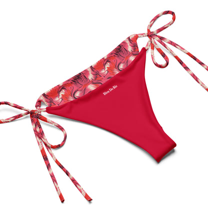 Pink and Red Flamingo Animal Print Triangle Bikini