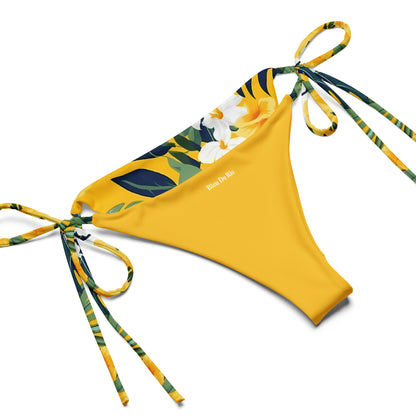 Yellow Flowers Jungle Triangle Bikini