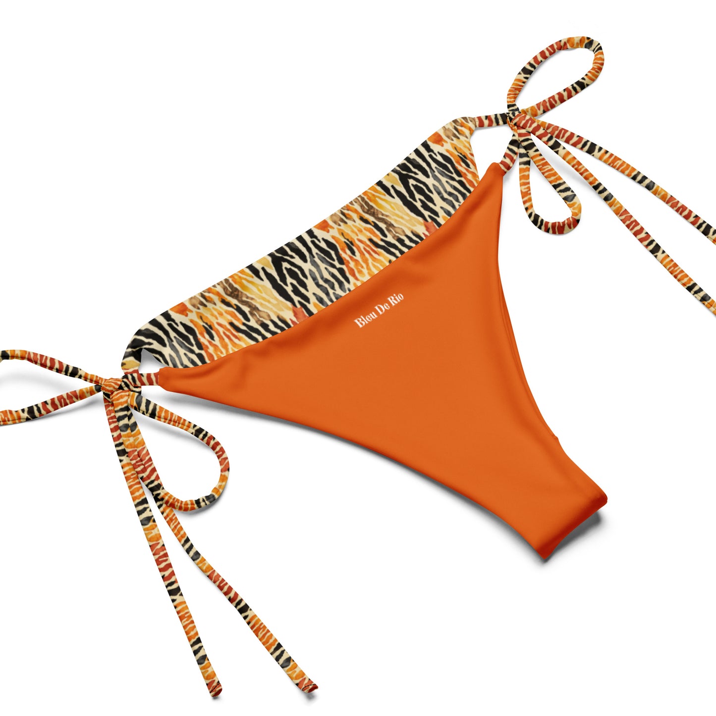 Orange Feline Animal print Triangle Bikini