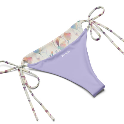 Holographic Pastel Roses Triangle Bikini