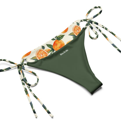 Watercolor Orange Juice Fruit Triangle Bikini