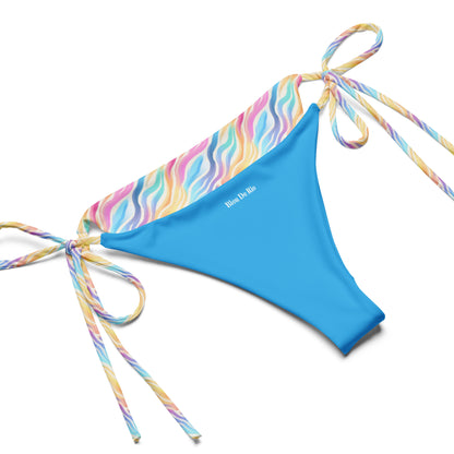 Rainbow Zebra Animal Print Triangle Bikini