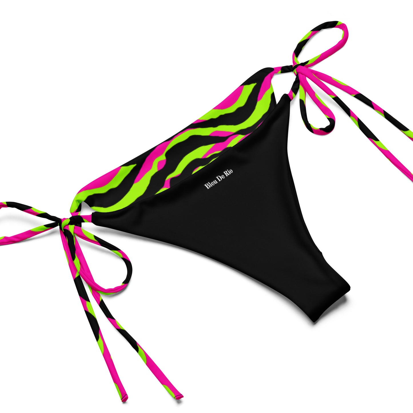 Electric Zebra Animal Print Triangle Bikini