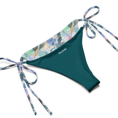 Holographic Green Plants Triangle Bikini