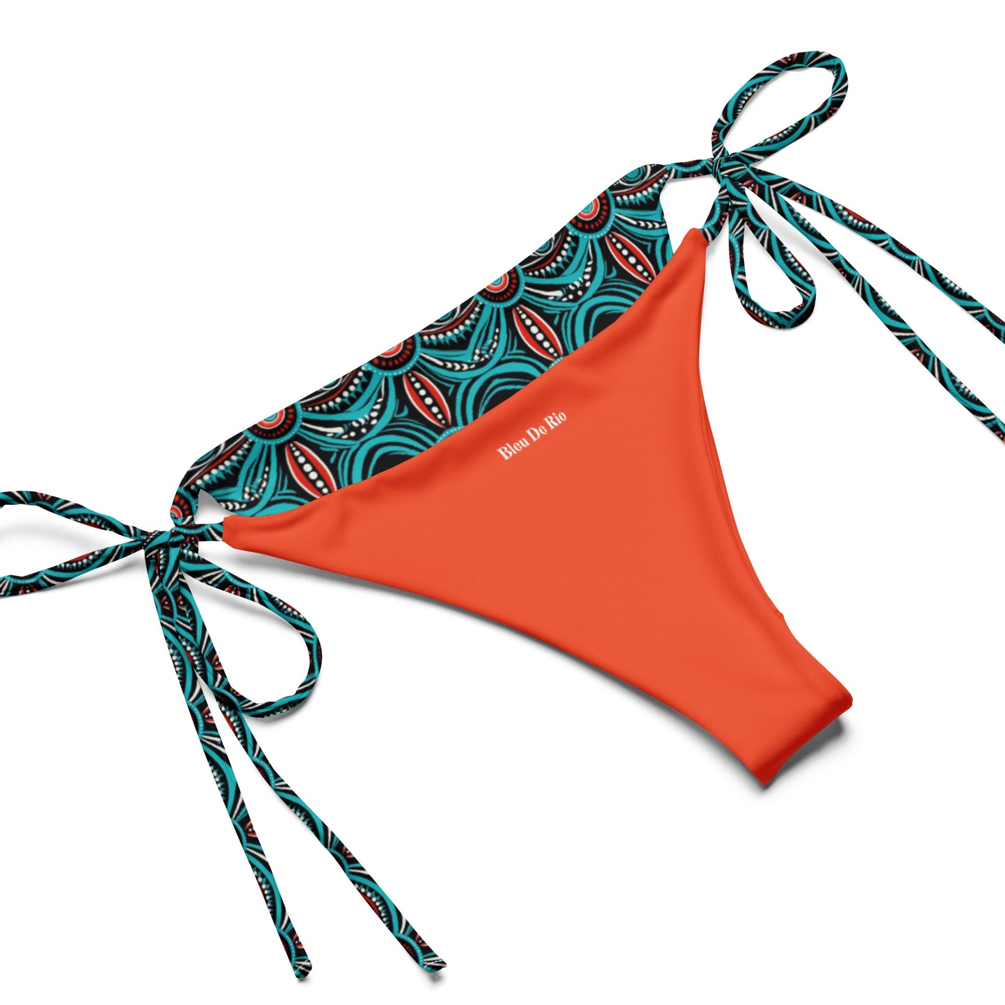 African Blue Eyes Print Triangle Bikini