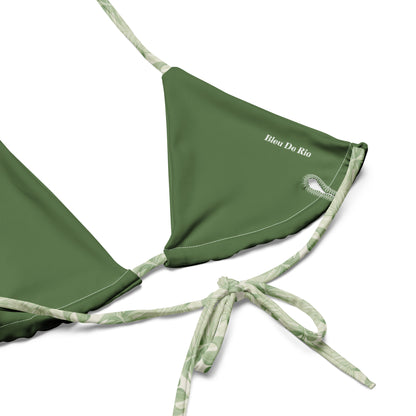 Delicate Monstera Jungle Triangle Bikini