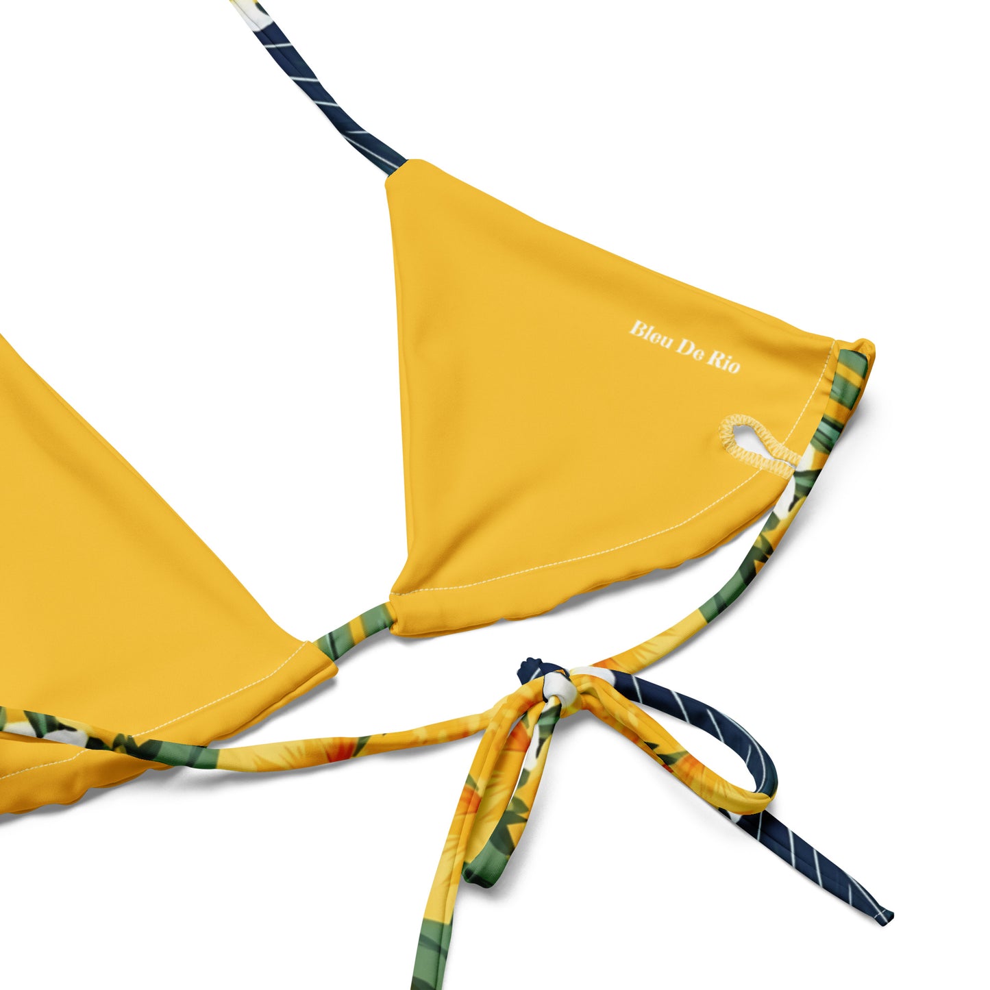 Yellow Flowers Jungle Triangle Bikini