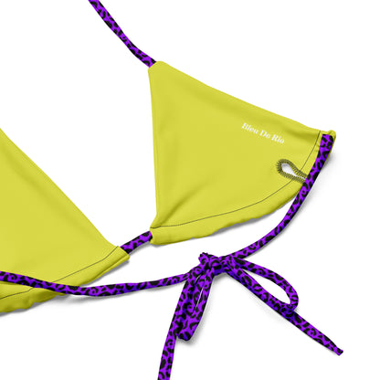 Purple Leopard Animal Print Triangle Bikini