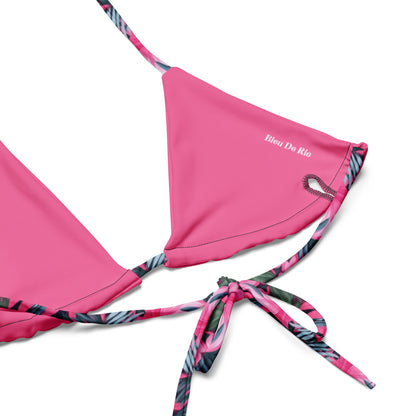 Hawaii Pink Hibicus Flora Triangle Bikini