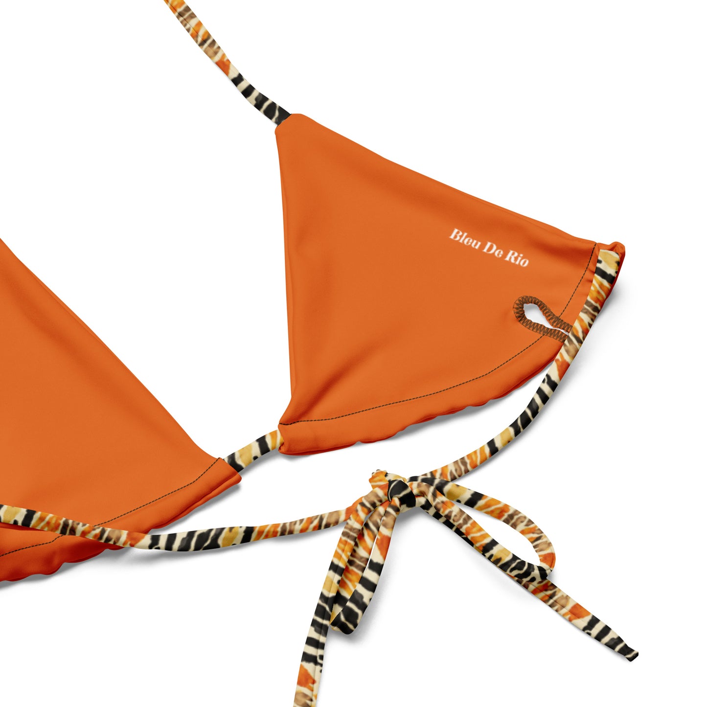 Orange Feline Animal print Triangle Bikini