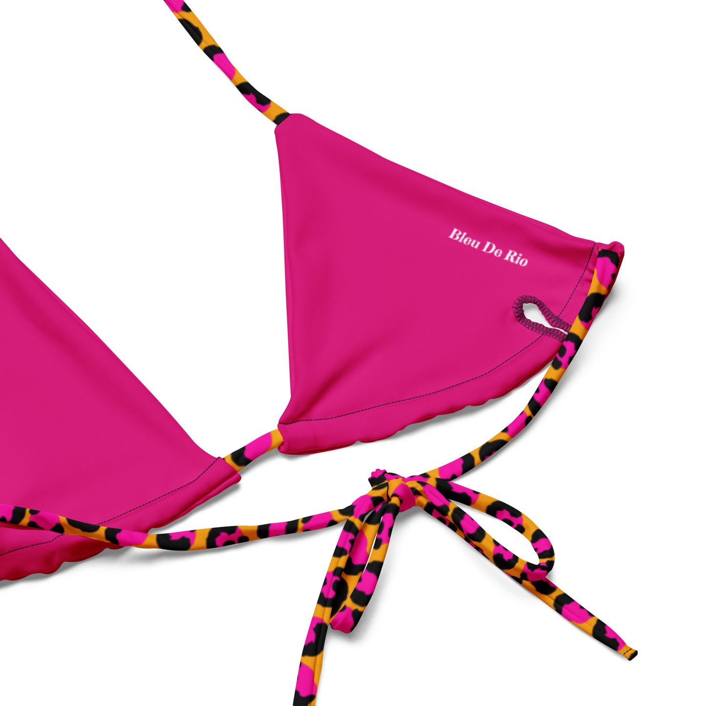 Fuchsia Cheetah Animal Print Triangle Bikini