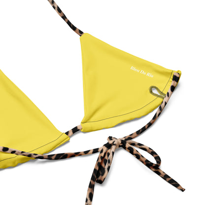 Leopard Fur Animal Print Triangle Bikini