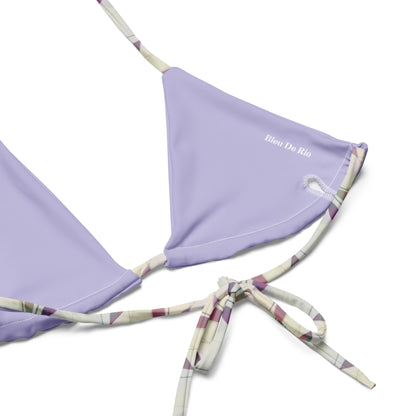 Holographic Pastel Roses Triangle Bikini