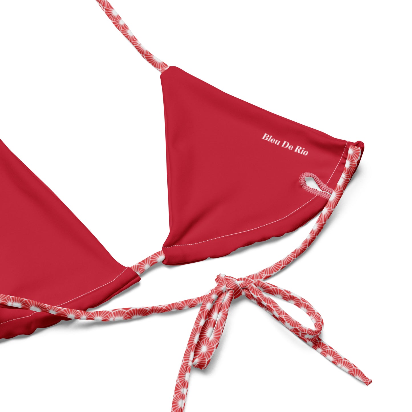 White And Red Fan Japan Triangle Bikini