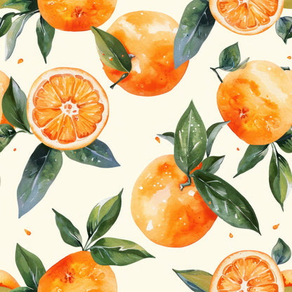 Watercolor Orange Juice Fruit Triangle Bikini